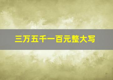 三万五千一百元整大写