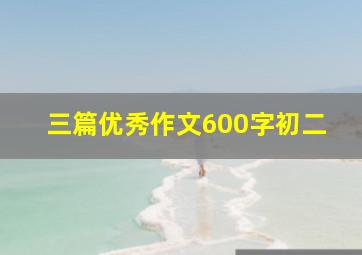 三篇优秀作文600字初二