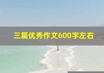 三篇优秀作文600字左右