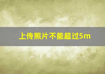 上传照片不能超过5m