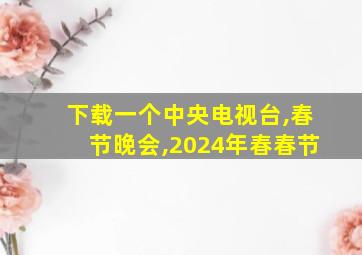 下载一个中央电视台,春节晚会,2024年春春节