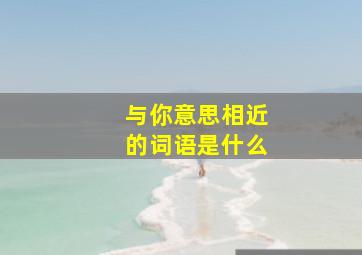 与你意思相近的词语是什么