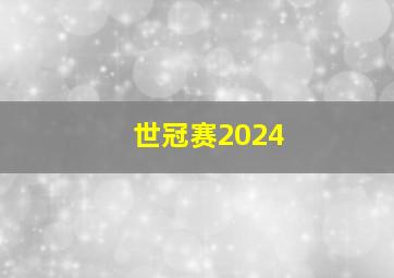 世冠赛2024