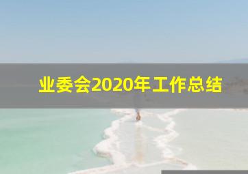 业委会2020年工作总结