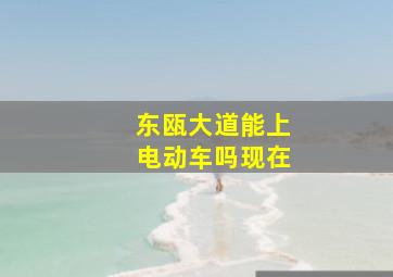 东瓯大道能上电动车吗现在