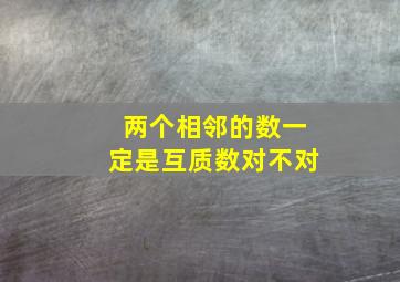 两个相邻的数一定是互质数对不对