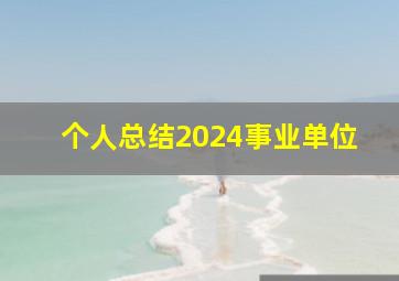 个人总结2024事业单位