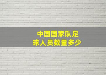 中国国家队足球人员数量多少