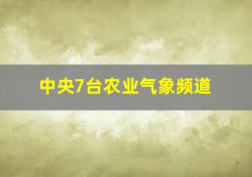 中央7台农业气象频道