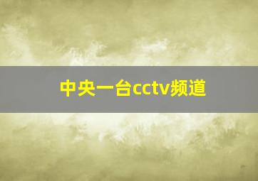 中央一台cctv频道