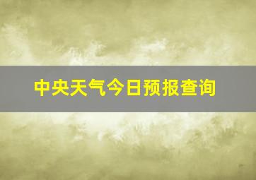 中央天气今日预报查询