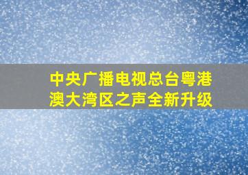 中央广播电视总台粤港澳大湾区之声全新升级