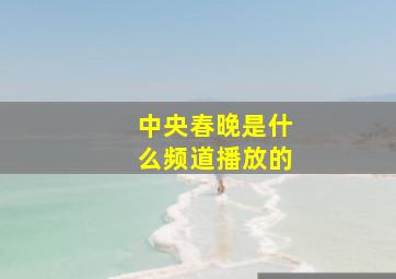 中央春晚是什么频道播放的