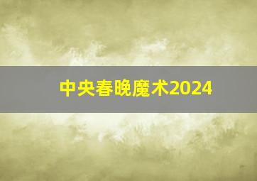 中央春晚魔术2024