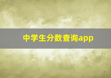 中学生分数查询app