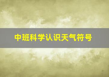 中班科学认识天气符号