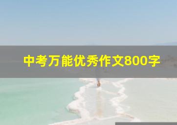 中考万能优秀作文800字