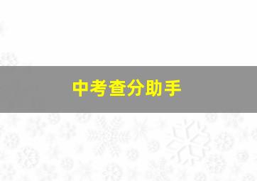 中考查分助手