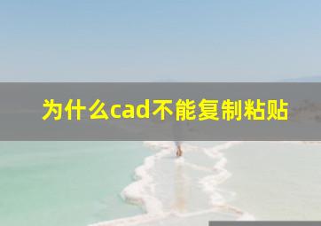 为什么cad不能复制粘贴