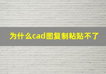 为什么cad图复制粘贴不了