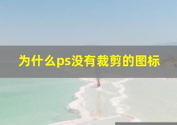 为什么ps没有裁剪的图标