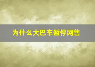 为什么大巴车暂停网售