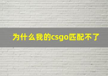 为什么我的csgo匹配不了