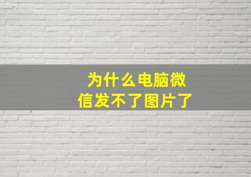 为什么电脑微信发不了图片了