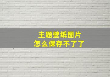 主题壁纸图片怎么保存不了了