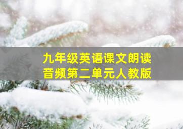 九年级英语课文朗读音频第二单元人教版