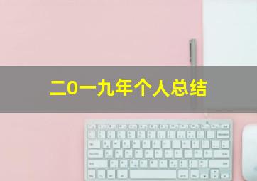 二0一九年个人总结