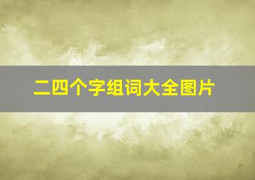 二四个字组词大全图片