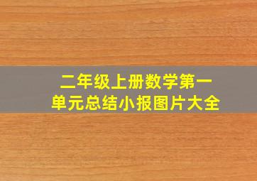 二年级上册数学第一单元总结小报图片大全