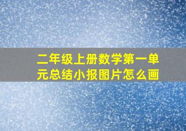 二年级上册数学第一单元总结小报图片怎么画