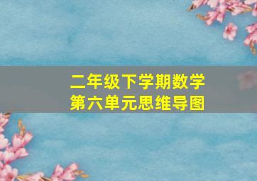 二年级下学期数学第六单元思维导图