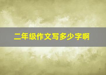 二年级作文写多少字啊