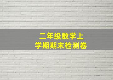 二年级数学上学期期末检测卷