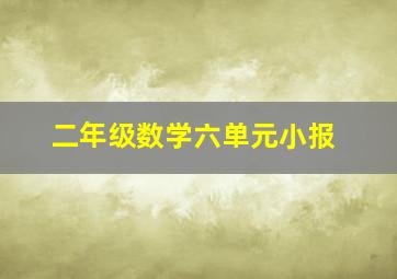 二年级数学六单元小报