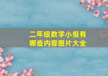 二年级数学小报有哪些内容图片大全