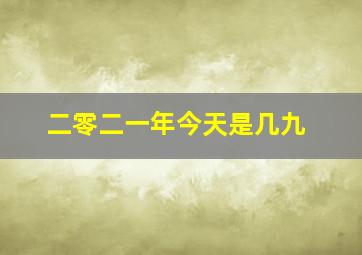 二零二一年今天是几九