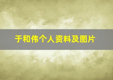 于和伟个人资料及图片