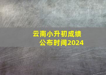 云南小升初成绩公布时间2024