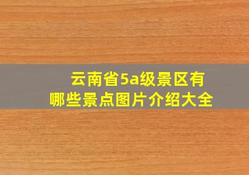 云南省5a级景区有哪些景点图片介绍大全