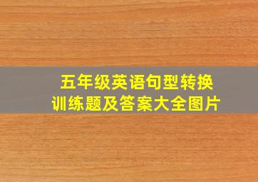 五年级英语句型转换训练题及答案大全图片