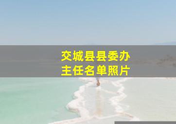 交城县县委办主任名单照片