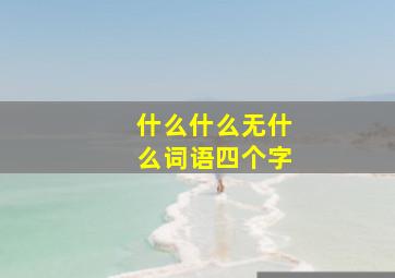 什么什么无什么词语四个字