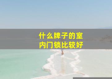 什么牌子的室内门锁比较好