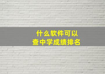 什么软件可以查中学成绩排名