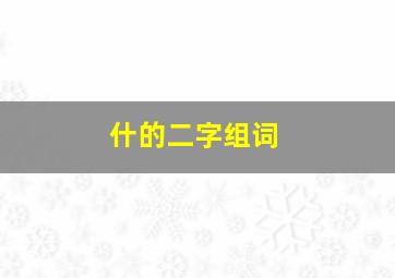 什的二字组词