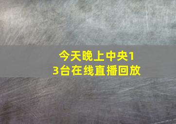 今天晚上中央13台在线直播回放